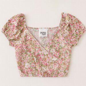 Paper Hearts Floral Crossover Top